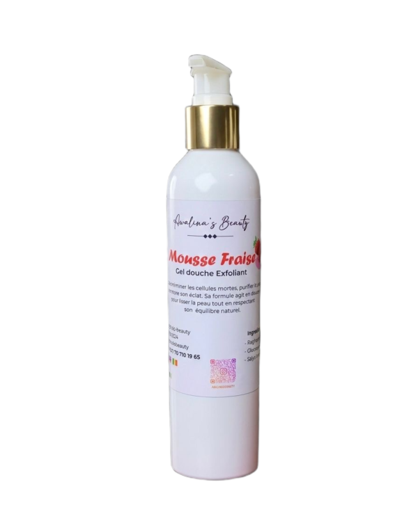 Gel exfoliant mousse fraise